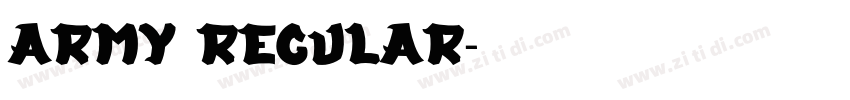 ARMY REGULAR字体转换